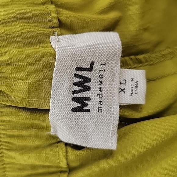 Madewell Zip-Front Tapered Shorts in Citrus Lime size XL NWT NL318 - Picture 8 of 12